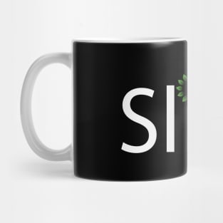 Slick artistic text design Mug